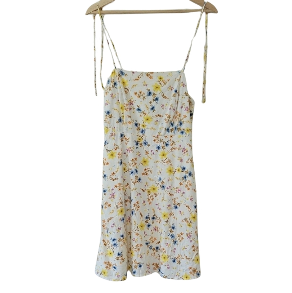 Old Navy Tie-Strap Linen Blend Dress